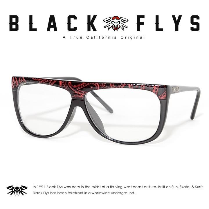 BLACK FLYS ブラックフライ サングラス UVカット クリアレンズ THUG FLY PAISLEY セール｜clever