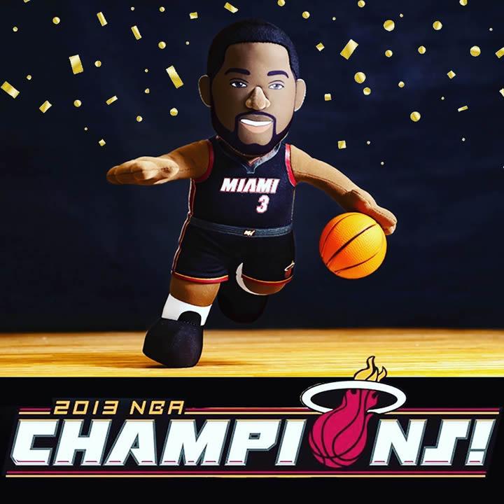 BLEACHER CREATURES ブリーチャークリーチャーズ フィギュア ぬいぐるみ NBA公認 マイアミ・ヒート #3 ドウェイン・ウェイド セール |  | 05