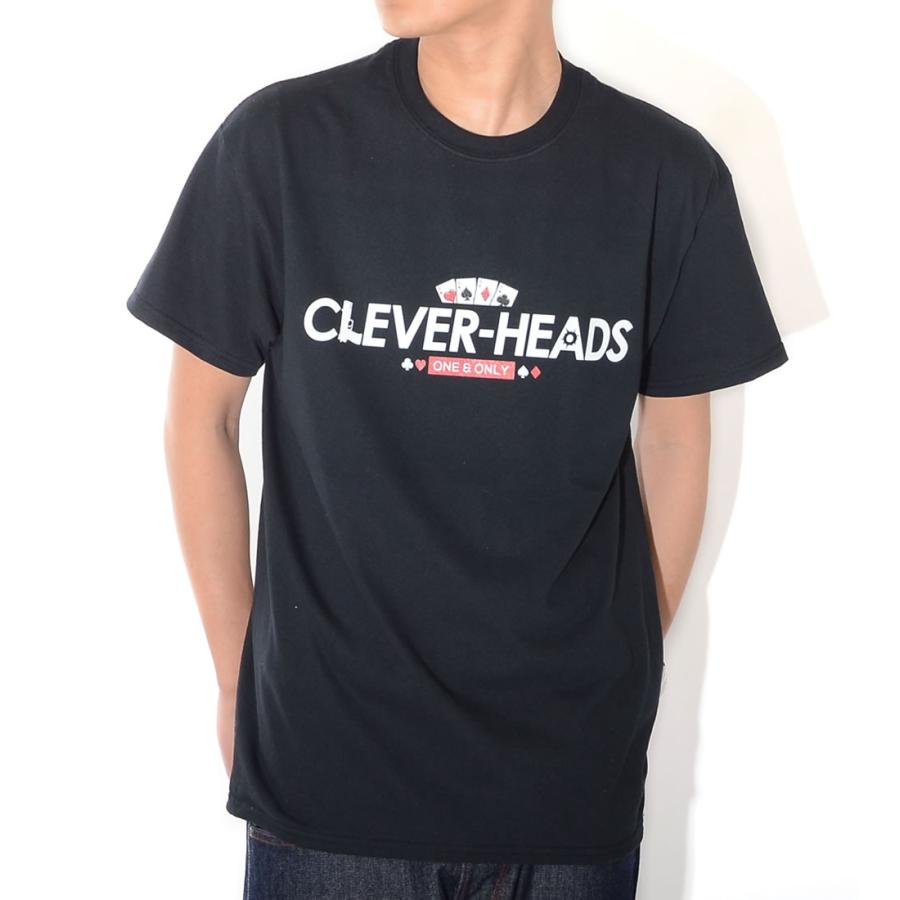 CLEVER-HEADS クレバーヘッズ Tシャツ 半袖 オリジナルロゴ 銃 トランプ ONE＆ONLY｜clever｜13