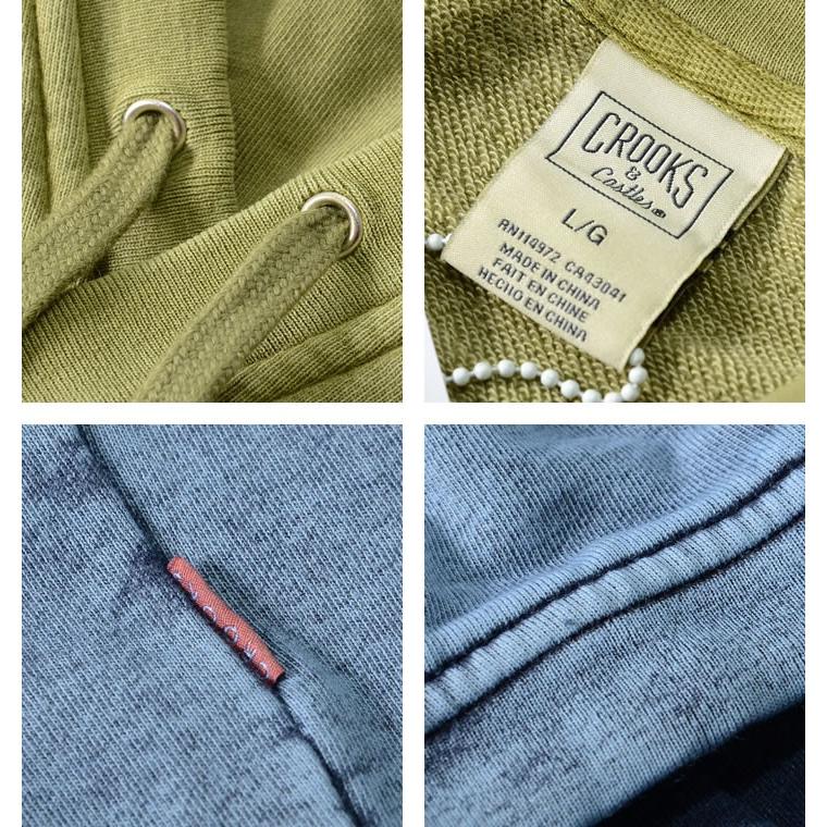 CROOKS&CASTLES クルックス&キャッスルズ スウェットパーカー ラグラン 無地 サイドスリット *(I1720102) セール｜clever｜08