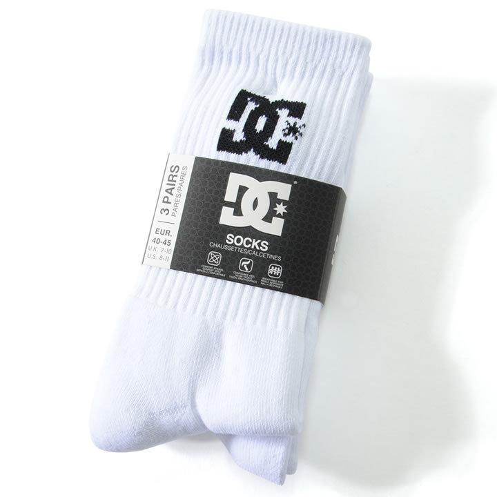 DC SHOES ディーシーシューズ ソックス 靴下 ロング CREW 3P 3足セット (EDYAA03149)｜clever｜04