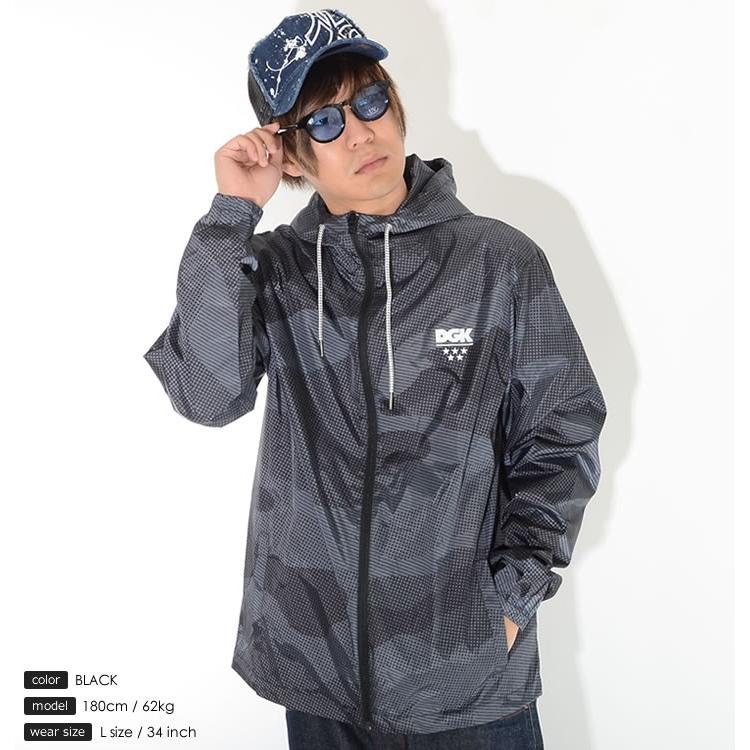DGK アウトレット ディージーケー ナイロンジャケット 総柄 迷彩 幾何 
