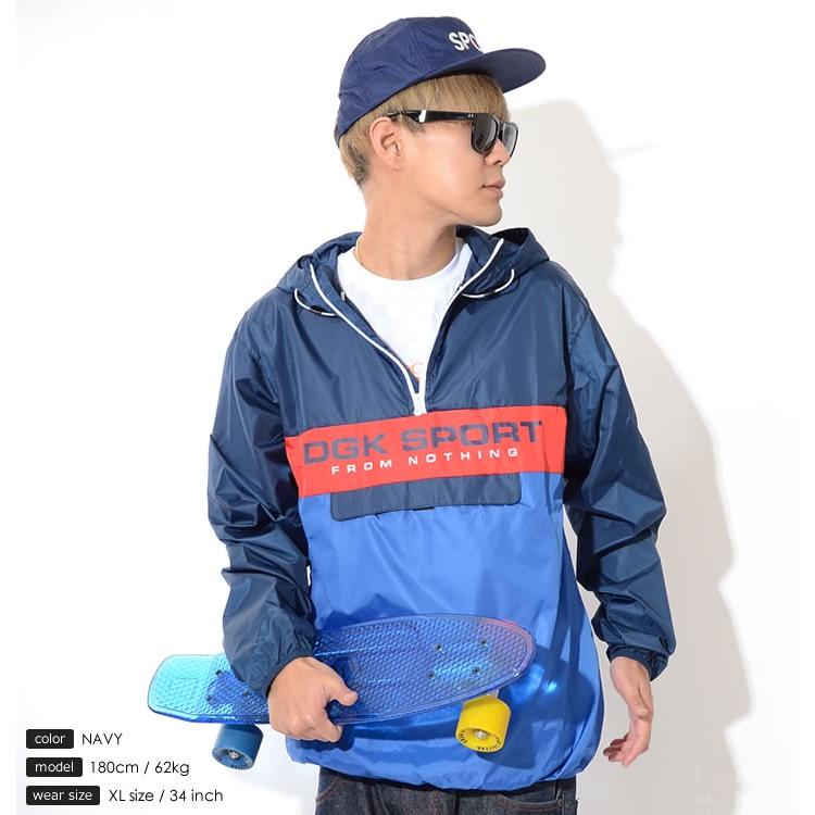 DGK ディージーケー ナイロンジャケット アノラック ハーフジップ 切替 