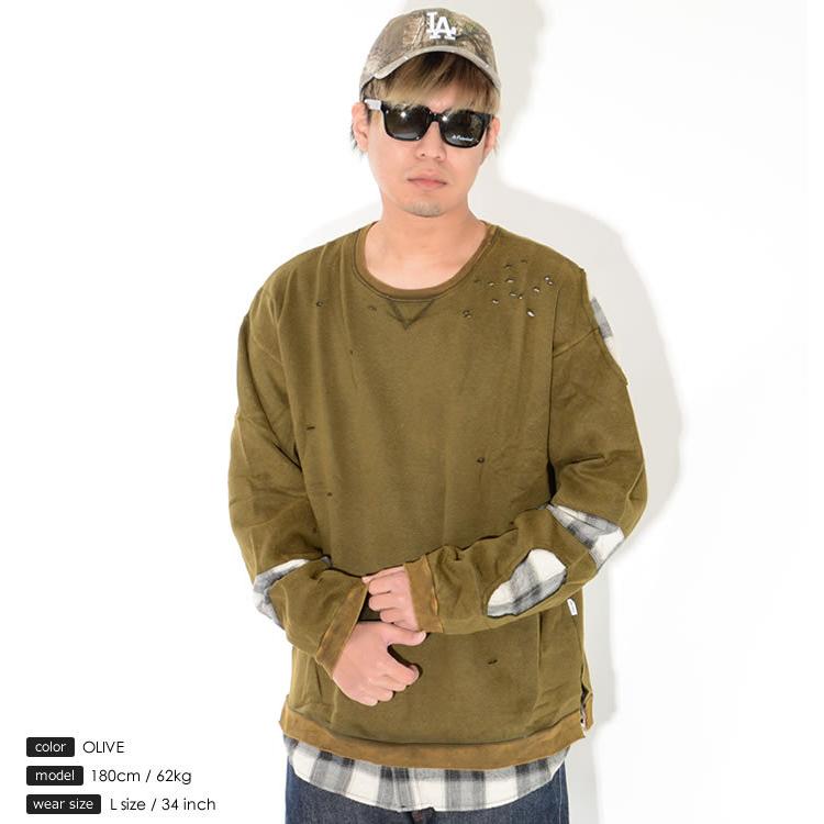 EPTM エピトミ スウェット ダメージ加工 チェック柄 レイヤード (EP7166) |  | 01