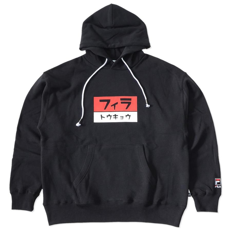 FILA フィラ スウェットパーカー ボックスプリント カタカナロゴ