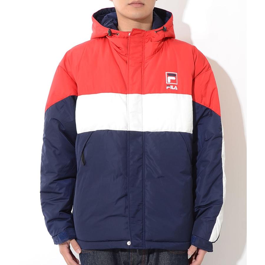 FILA♡【極美品】最終お値下げ♡中綿ジャケット Ｌ FILA フィラ 中綿ジャケット パーカー 切替トリコカラー (FM9505