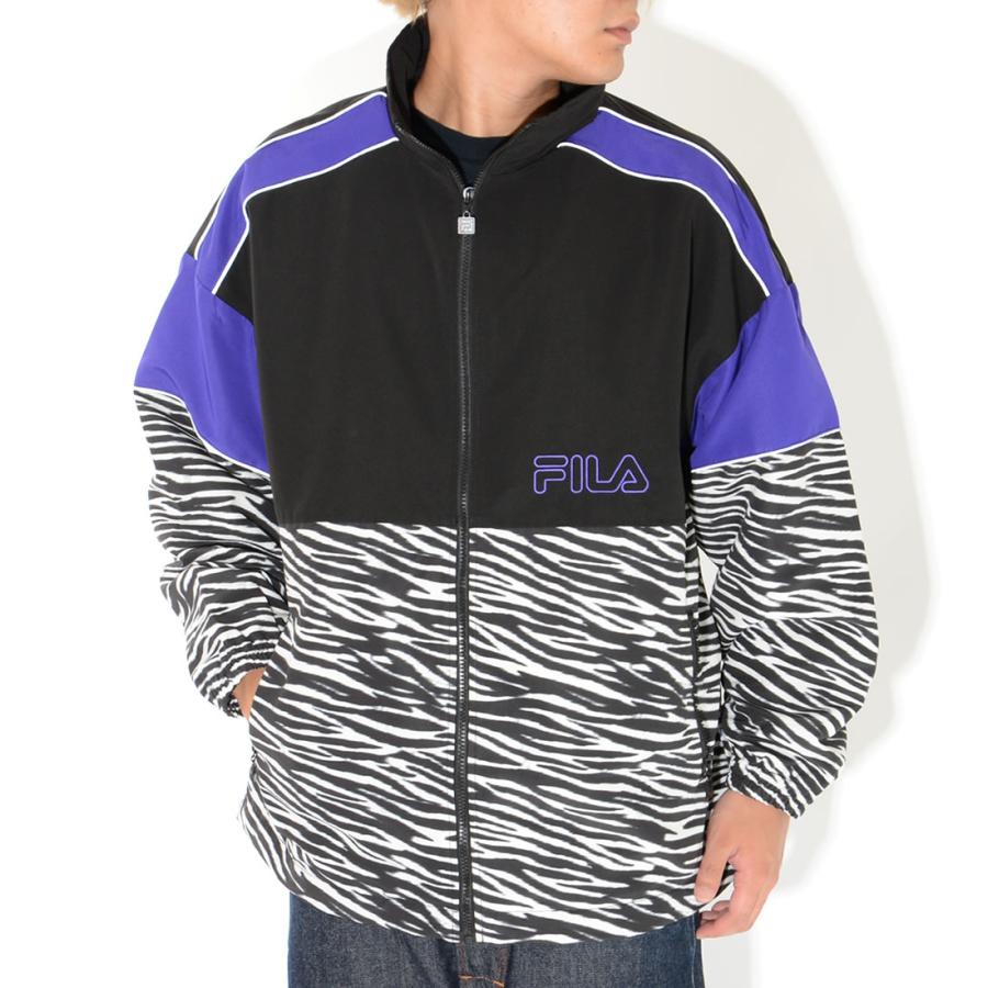 FILA フィラ ジャケット アニマル柄 パイピング 切り替えデザイン