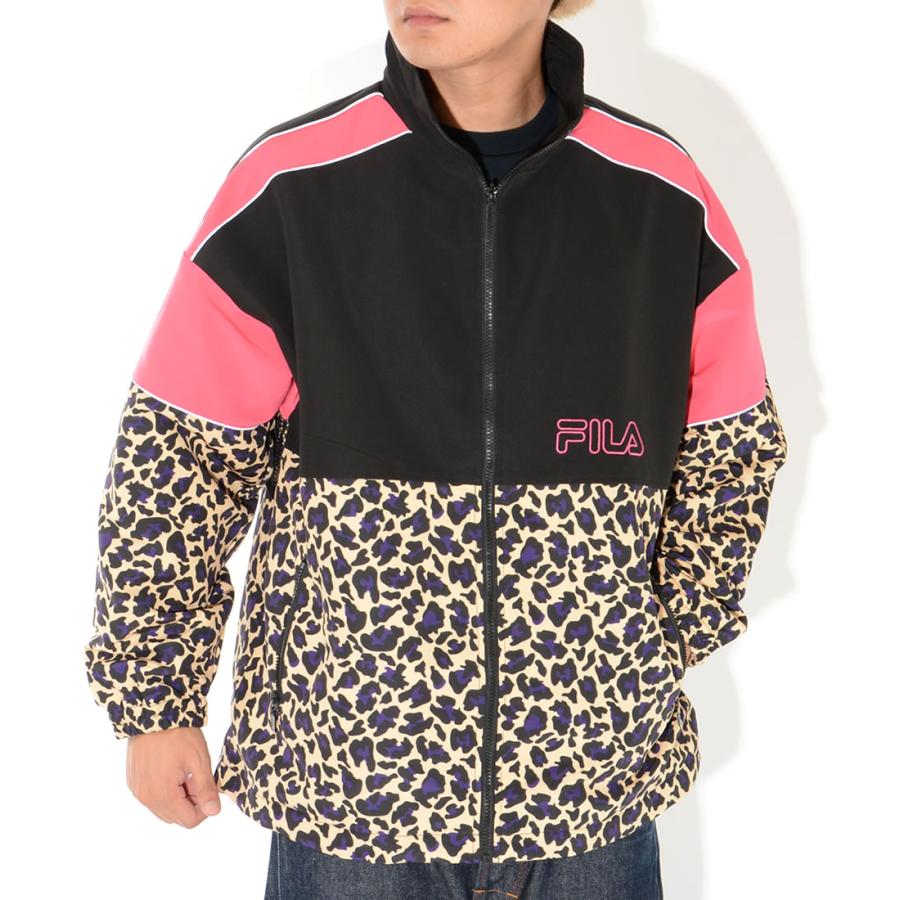 FILA フィラ ジャケット アニマル柄 パイピング 切り替えデザイン