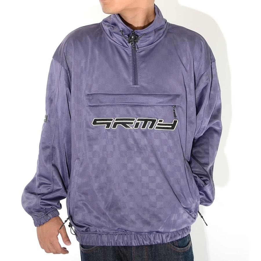 GRIMEY グライミー トラックジャケット 総柄 同色チェッカー ハーフ  