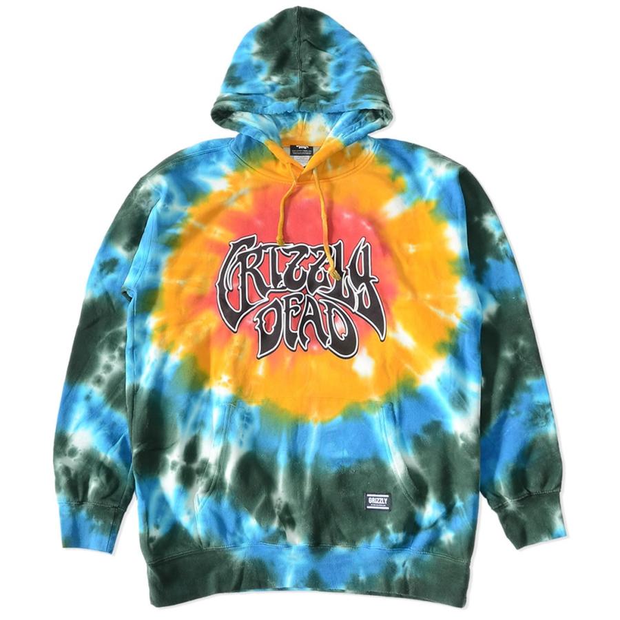 GRIZZLY グリズリー スウェットパーカー 総柄タイダイ Greatful Dead 