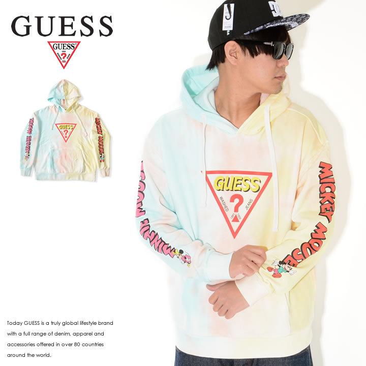 Guess ゲス スウェットパーカー 総柄タイダイ Diseney ディズニー コラボ Ml1k7777dm セール Guess0607 Clever Heads クレバーヘッズ 通販 Yahoo ショッピング