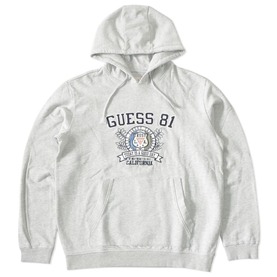 GUESS（ゲス） スウェット スウェットパーカー エンブレム ワッペン 