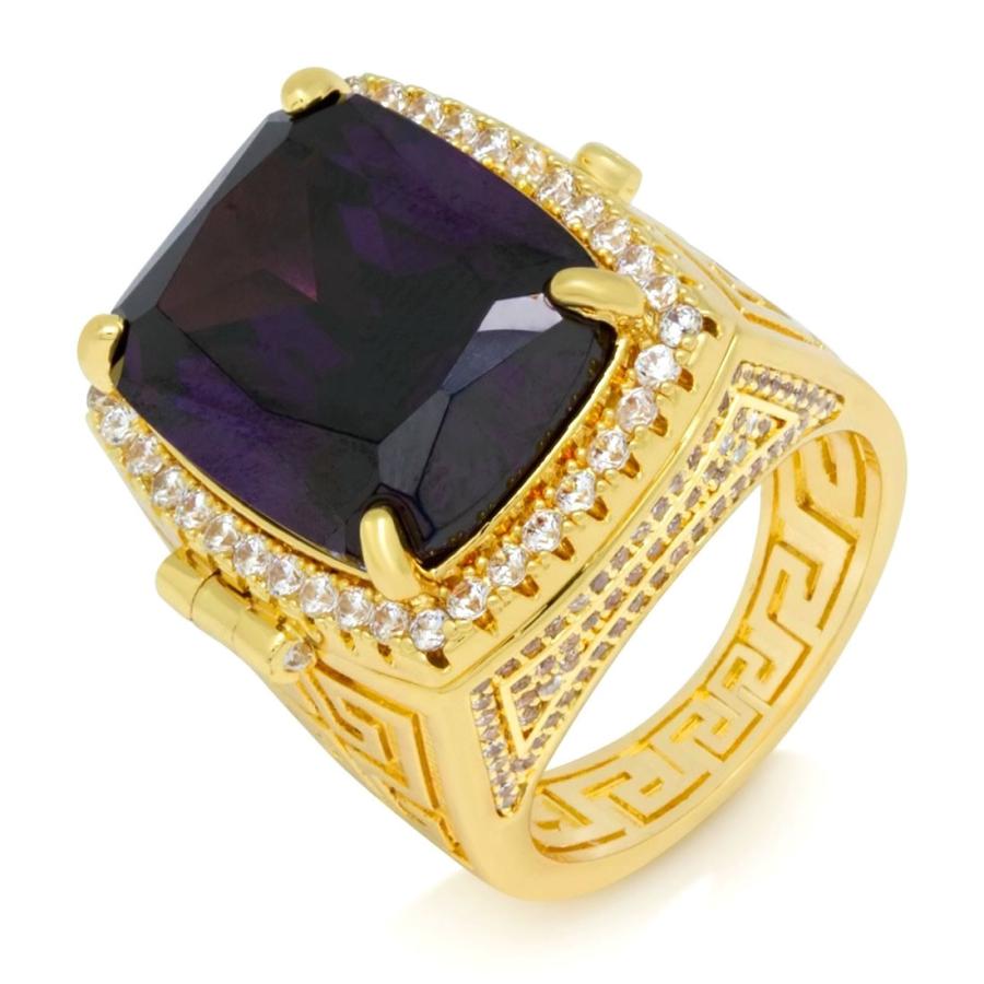 国内発送 上品 SPIKE-STUDDED スピナーリング 【KING ICE】 Spike-Studded Icy Spinner Ring | Hip Hop Rings | King Ice