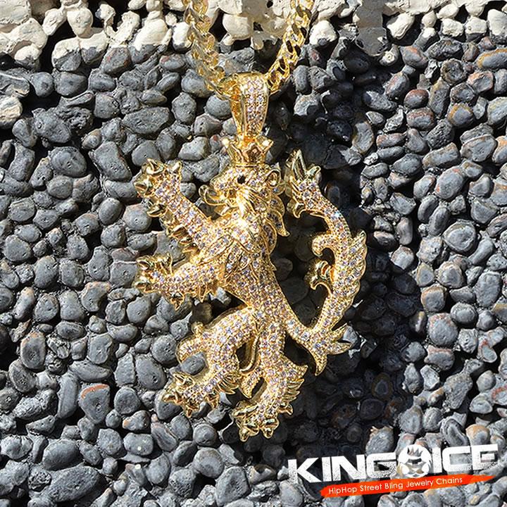 KING ICE キングアイス ネックレス ゴールドチェーン ライオン 14金 