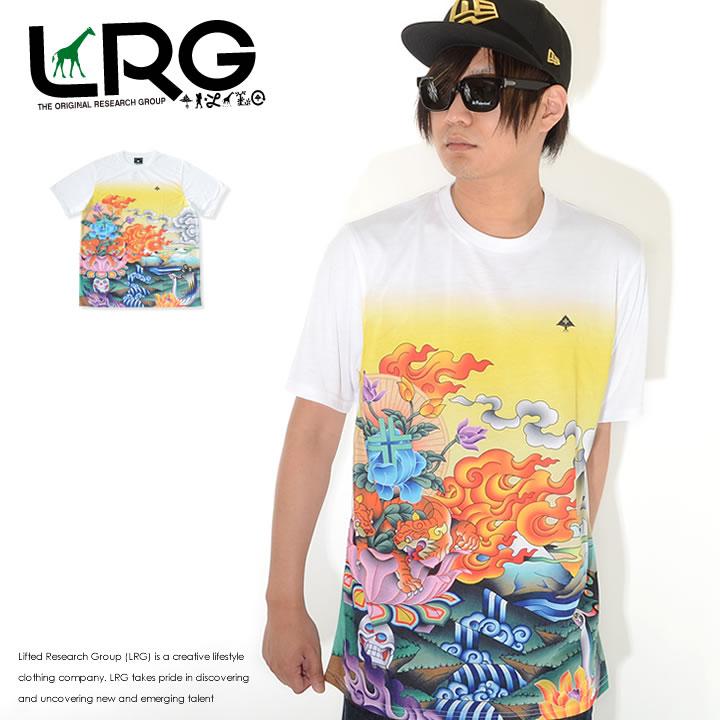 LRG エルアールジー Tシャツ 半袖 フロント総柄 アジアンデザイン 