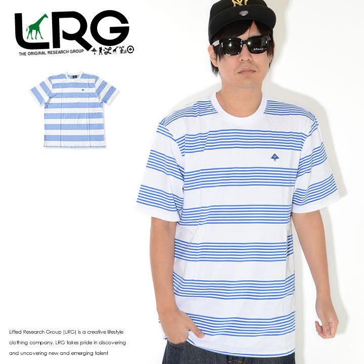 最新デザインの 人気新品入荷 LRG エルアールジー Tシャツ 半袖 ボーダー ワンポイントロゴ刺繍 L0UTMSCXX セール
