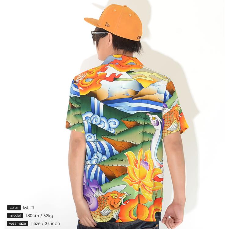 LRG エルアールジー 半袖シャツ 総柄 アジアンデザイン ビッグイラスト (E202001) セール | LRG | 03