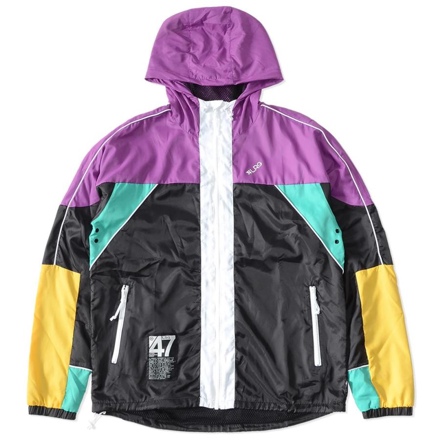 LRG エルアールジー ナイロンジャケット マルチカラー切替 左胸ロゴ 