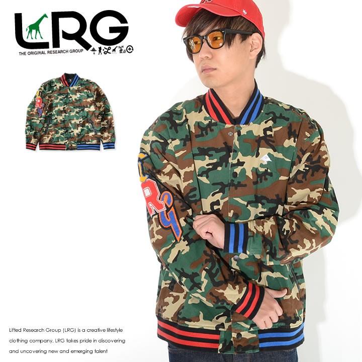 LRG エルアールジー コットンジャケット 総柄 迷彩 左胸ツリーロゴ刺繍