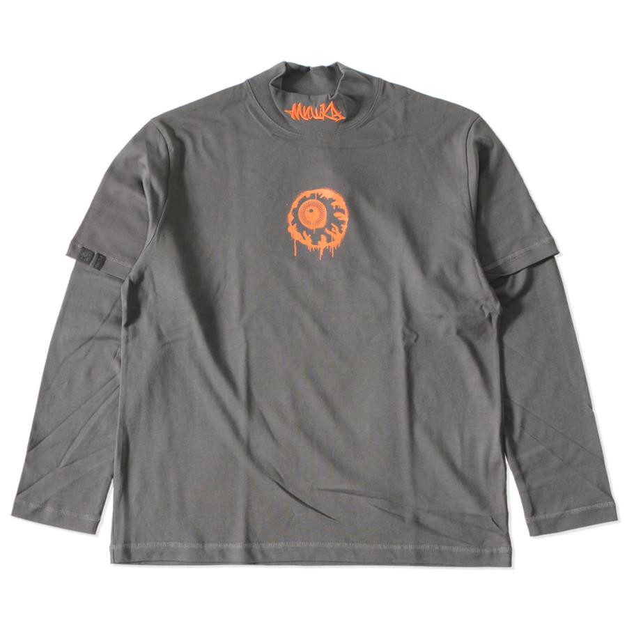 MISHKA（ミシカ） ロンT 長袖 レイヤード ハイネック ネーム刺繍