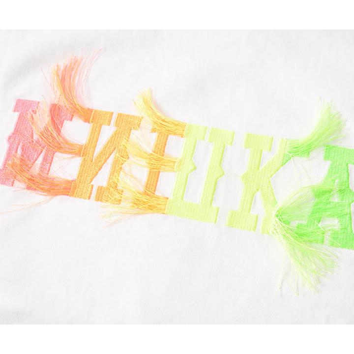 MISHKA ミシカ ロンT 長袖 ラグラン ネームロゴ刺繍 フリンジ (M21100054) セール｜clever｜05