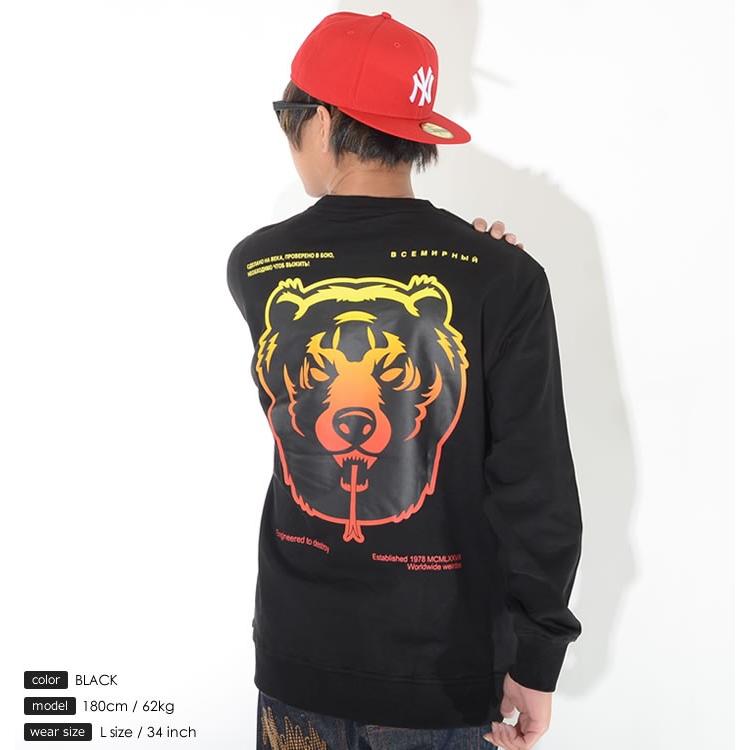 MISHKA ミシカ クルースウェット ミニネームロゴ バックデスアダー (MAW190467) セール｜clever｜04