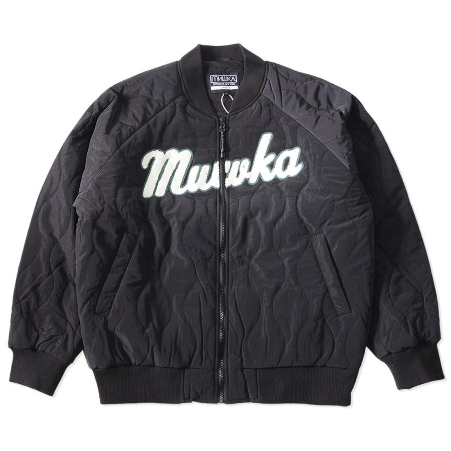 黒 L 未使用 ミシュカ mishika ミシカ 目玉 刺繍 スタジャン MISHKA ミシカ 中綿ジャケット キルティング サガラ刺繍 キープ