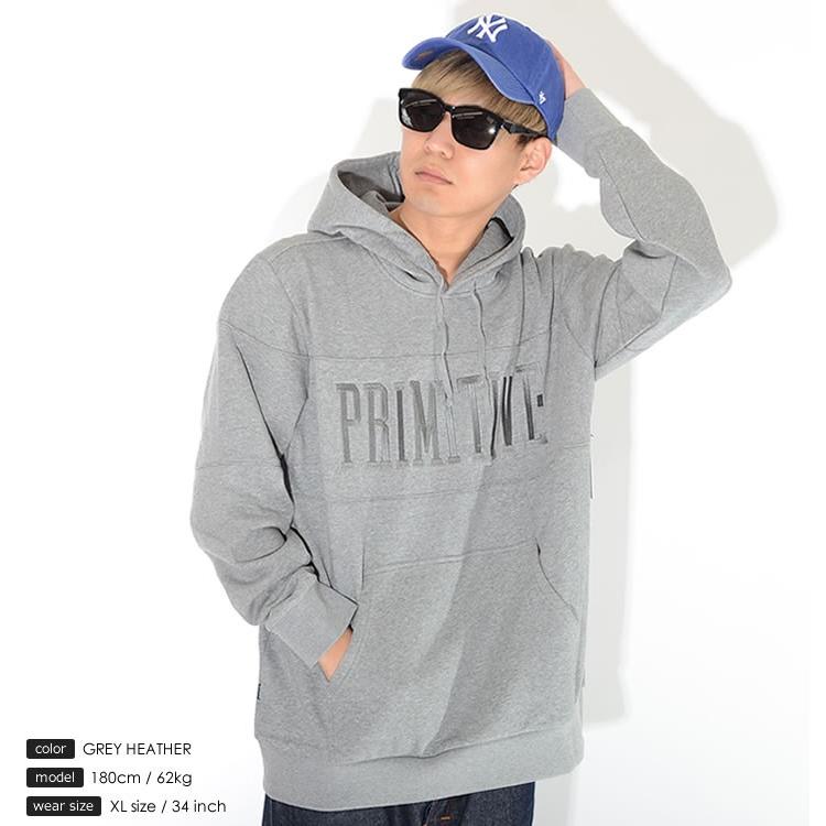 PRIMITIVE プリミティブ スウェットパーカー センター同色ストレートロゴ刺繍 * セール |  | 01