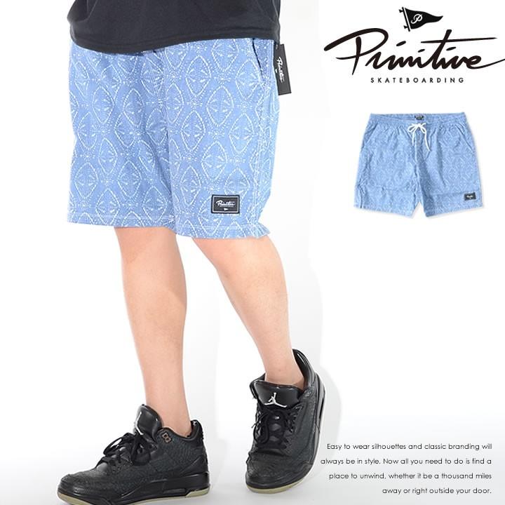 PRIMITIVE プリミティブ ショートパンツ ハーフパンツ 総柄 ネイティブ