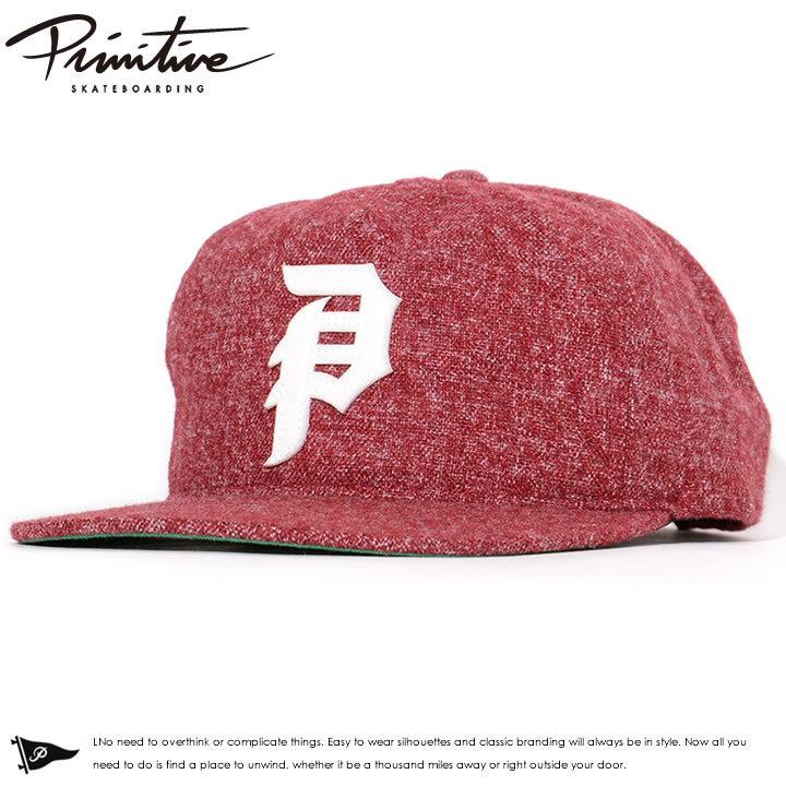 PRIMITIVE プリミティブ キャップ 帽子 レザーストラップバック ダーディPロゴ * セール | 