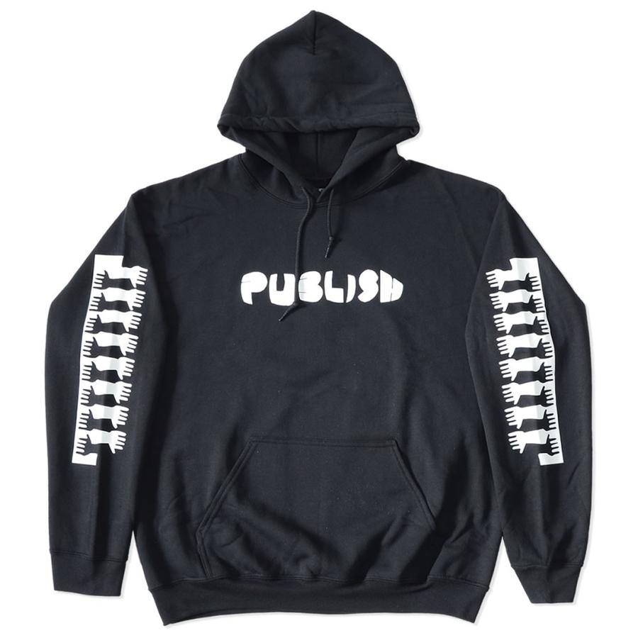 PUBLISH パブリッシュ スウェットパーカー センターロゴ アーム