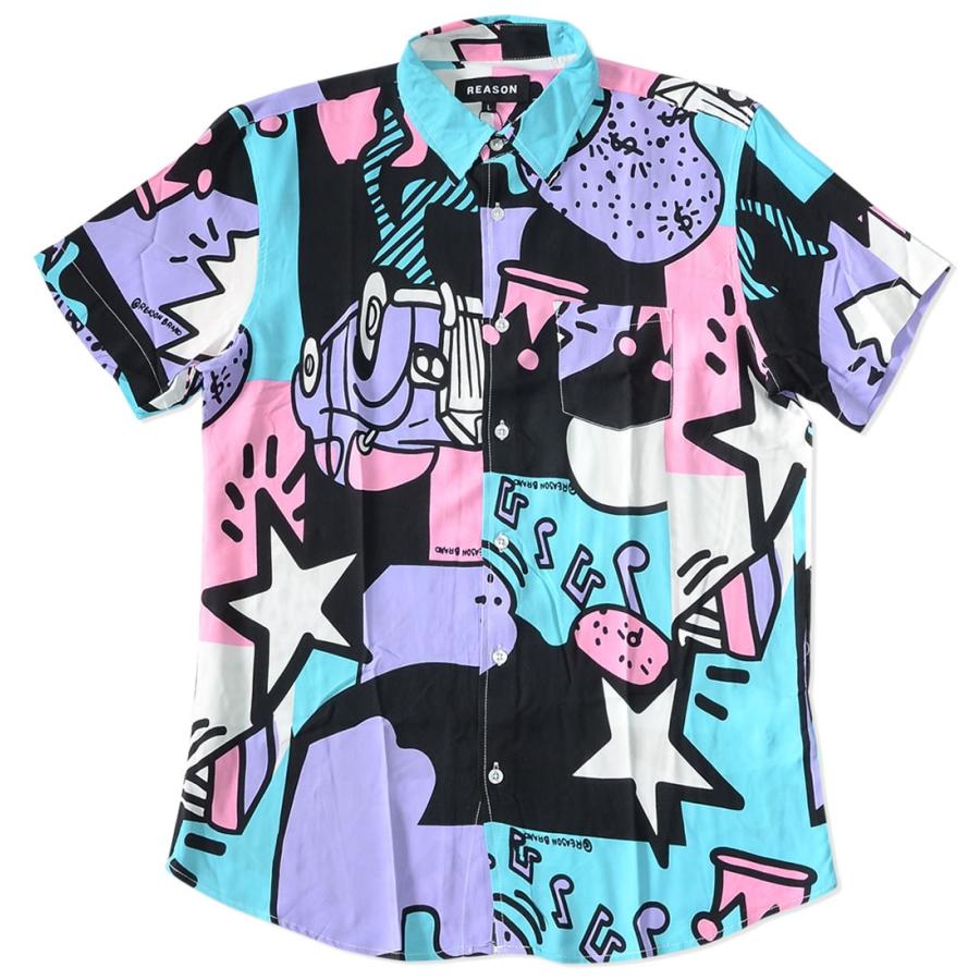 Reason リーズン 半袖シャツ 総柄 ポップデザイン クラシックカー 音符 U1 164 セール Reason0336 Clever Heads クレバーヘッズ 通販 Yahoo ショッピング