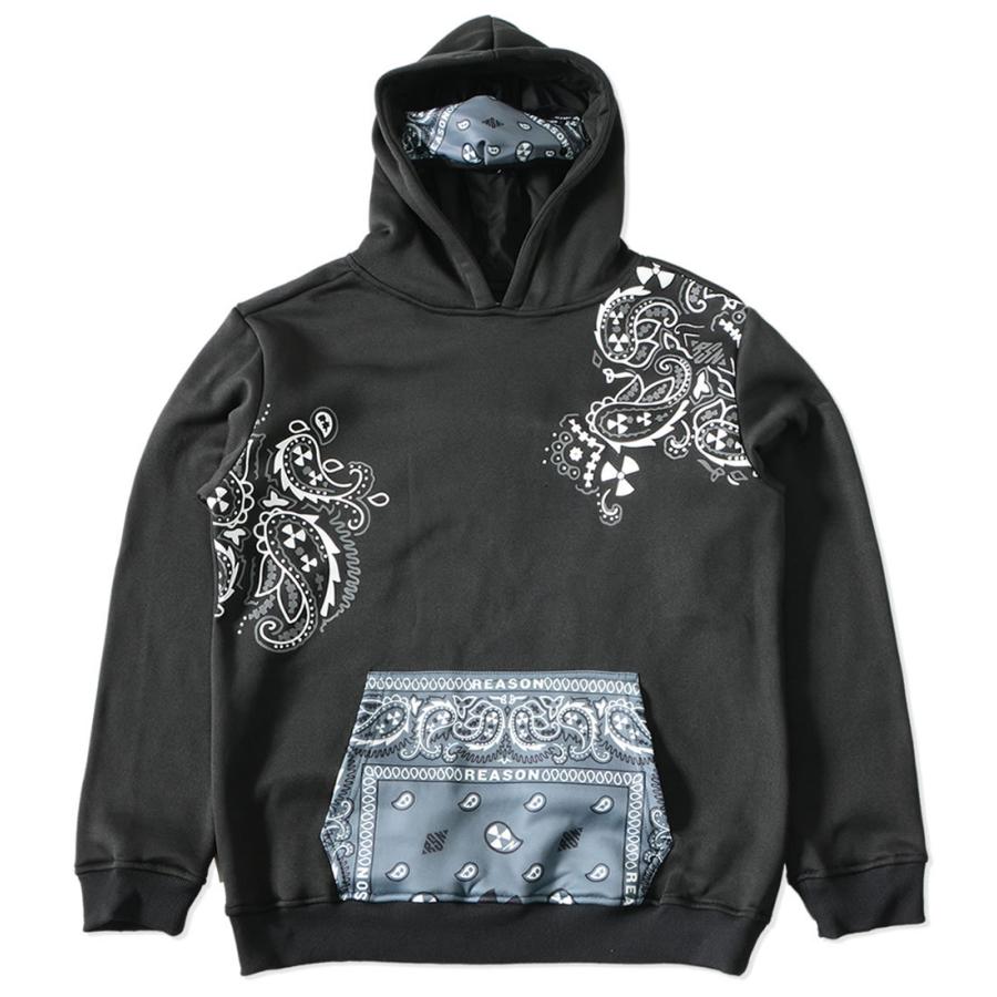 REASON リーズン スウェットパーカー フェイスカバー付きフード マスク バンダナ柄 (CT-108) セール |  | 01