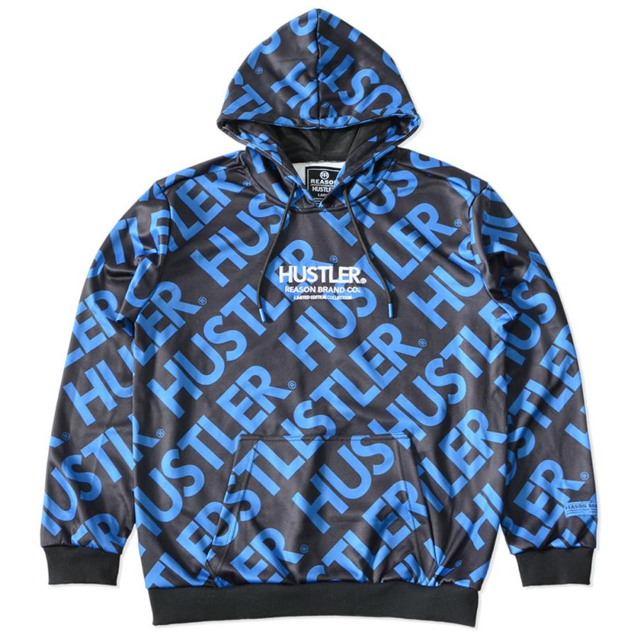 REASON リーズン スウェットパーカー HUSTLER コラボ 総柄ロゴプリント (H-64 H-84) セール |  | 02