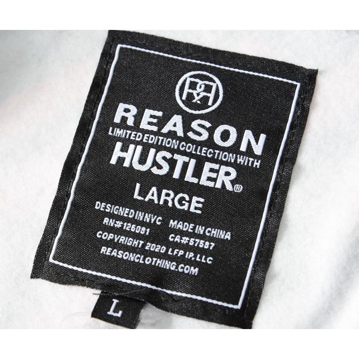 REASON リーズン スウェットパーカー HUSTLER コラボ 総柄ロゴプリント (H-64 H-84) セール |  | 08