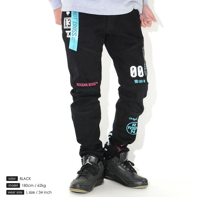 REASON リーズン デニムパンツ ベルト付き バイカーステッチ スカルクロス (A1-D256) セール |  | 02