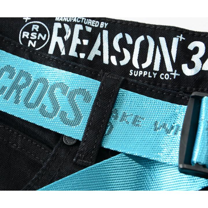 REASON リーズン デニムパンツ ベルト付き バイカーステッチ スカルクロス (A1-D256) セール |  | 04