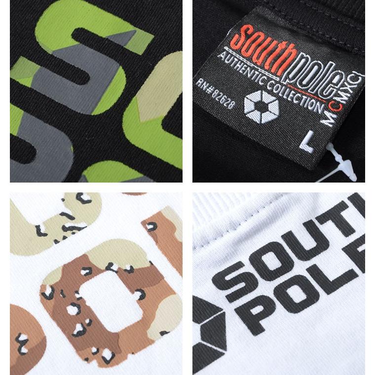 SOUTHPOLE サウスポール Tシャツ 半袖 ベーシックロゴ カモ柄 迷彩 レザーピス ヘヴィーウェイト (11822053) セール｜clever｜08