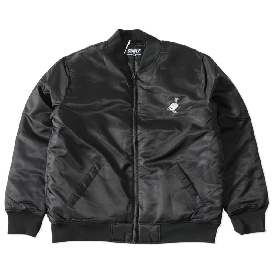 staple（ステイプル） ボンバージャケット 中綿 ワンポイント ピジョン
