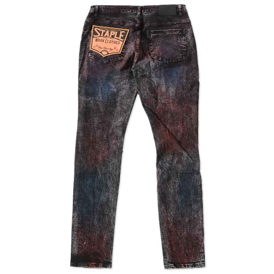 staple（ステイプル） デニムパンツ ジーンズ カラーリング ダメージ