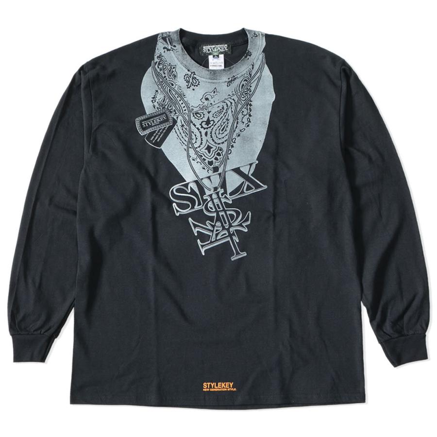 StyleKey（スタイルキー） ロンT 長袖 バンダナ ネックレス HUSTLER