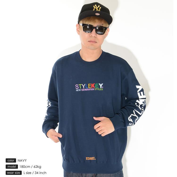 STYLEKEY スタイルキー クルースウェット マルチカラーロゴ刺繍 袖プリント セール | StyleKey | 02