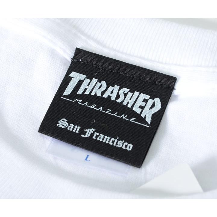 THRASHER スラッシャー Tシャツ 半袖 フロッキーアーチロゴ ペイントデザイン (TH8101SF) セール｜clever｜09