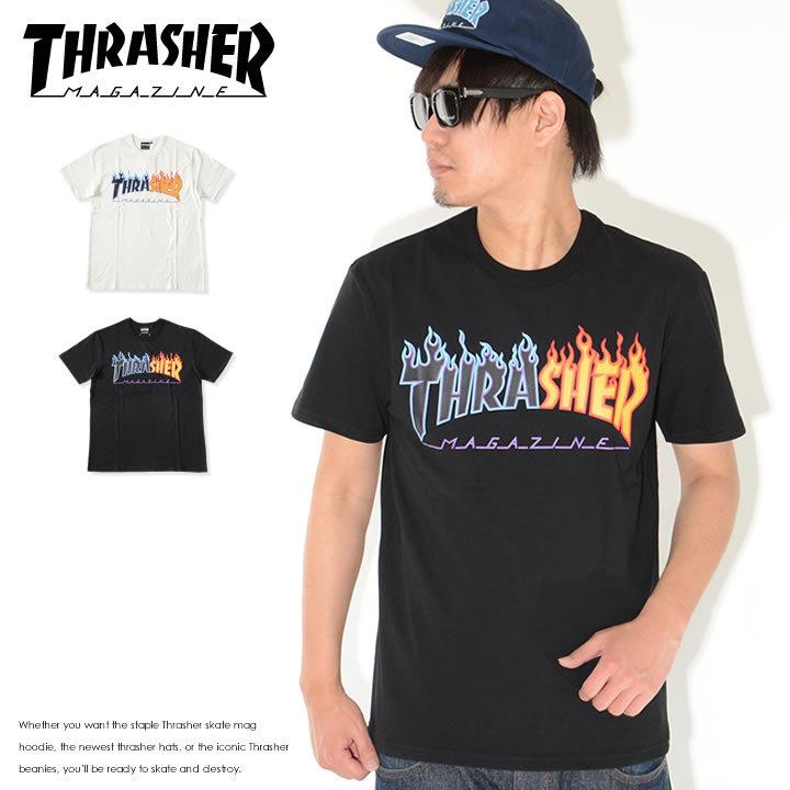 THRASHER スラッシャー Tシャツ 半袖 MAGロゴ スプリットファイヤー (TH91303) セール | THRASHER