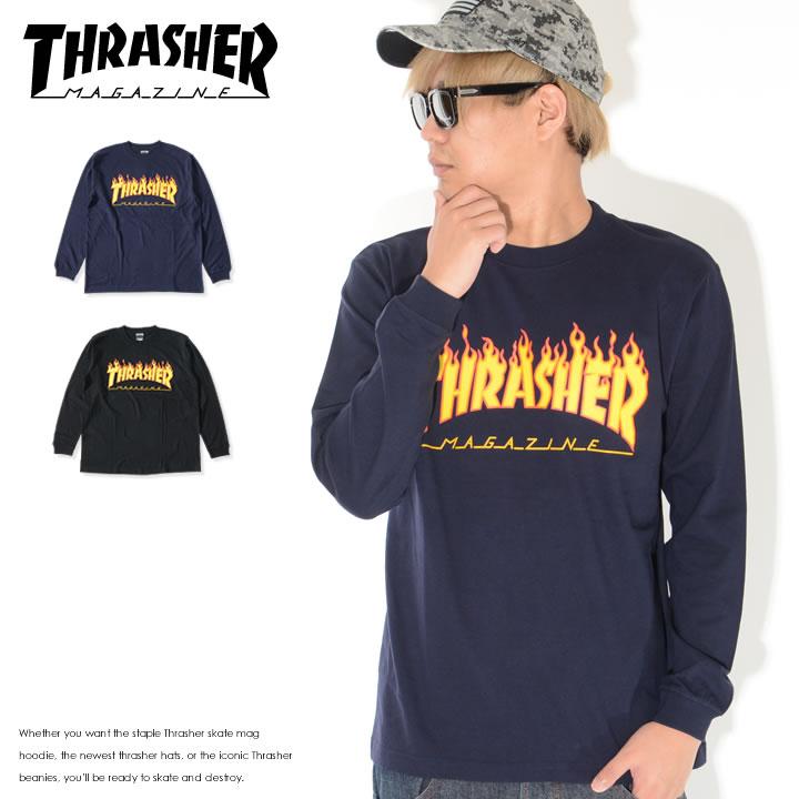 THRASHER スラッシャー ロンT ロングTシャツ 長袖 フレイムMAG THRASHER スラッシャー ロンT ロングTシャツ 長袖 フレイムMAG