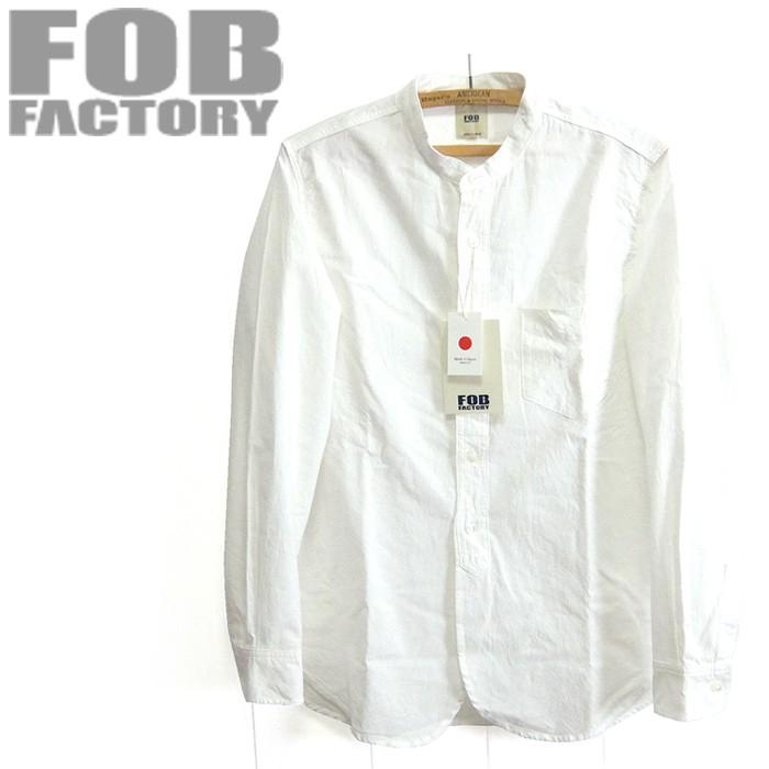 FOB FACTORY FOBファクトリー　バンドカラーシャツ　F3429 新品 FOB FACTORY FACTORY（FOBファクトリー） F3429 オックス バンド
