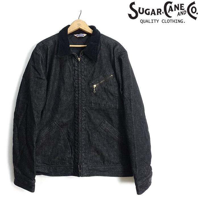 5/9まで出品 美品 Sugar Cane SC15609 ブラック XL シュガーケーン SUGARCANE [SC15609] ブロークンデニム パッデッド