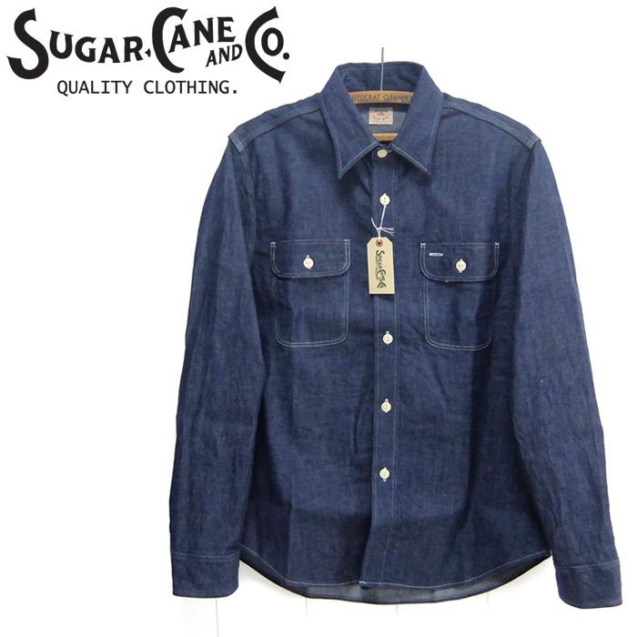 SUGAR CANE シュガーケーン [SC27852] 長袖 ブルーデニム ワークシャツ