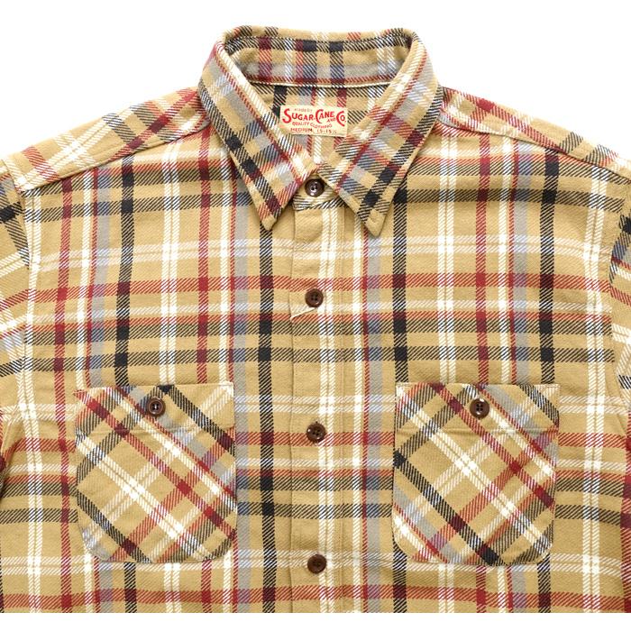 SUGAR CANE シュガーケーン [SC28956] 長袖 ツイルチェック ネルシャツ