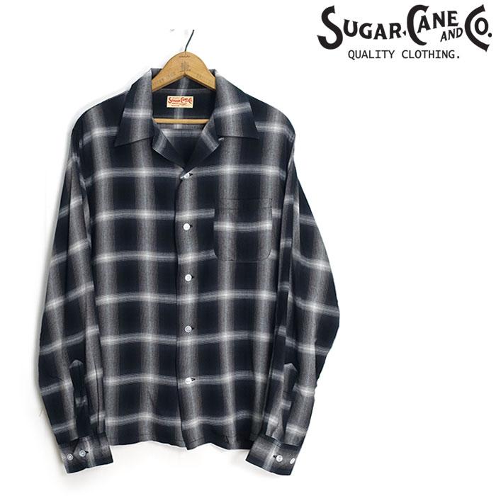 SUGAR CANE シュガーケーン [SC29120] 長袖 レーヨンオンブレチェック